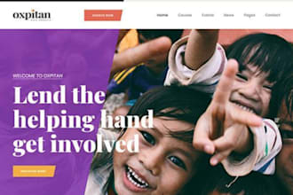 create charity website nonprofit website ngo  crowdfunding website wix