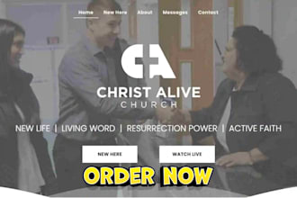 build church website, church donation website, ministry website with wordpress