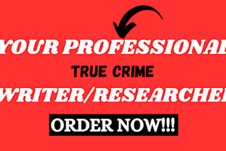 write a captivating true crime script or article for you