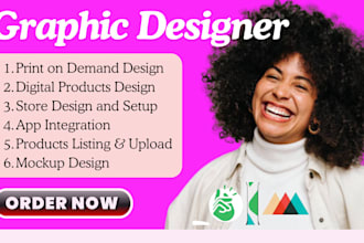 create high quality printful and printify print on demand designs with listing