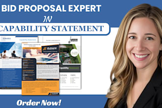 design and write federal government capability statement for government contract