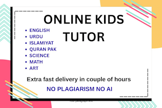 be your math, science, and english tutor for all grades