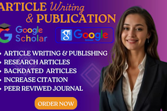backdate write and publish article on google scholar peer review indexed journal