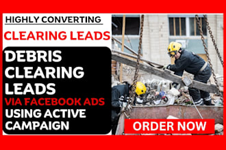 generate debris targeted cleaning leads using facebook ads via active campaign