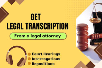 provide flawless transcription of legal files such as depositions
