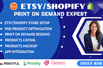 setup etsy shopify print on demand etsy printify etsy digital products SEO