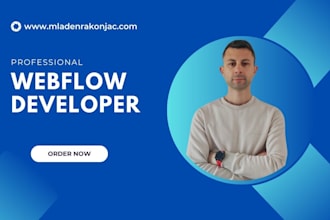 design and develop responsive custom webflow website, cms
