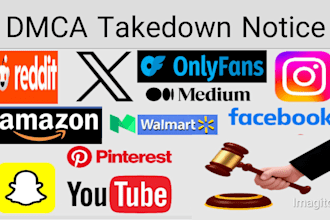 send dmca takedown notice to remove copyright content from google, fb, reddit
