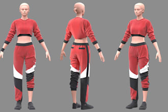 make realistic 3d clothing, marvelous designer, 3d design and clo 3d