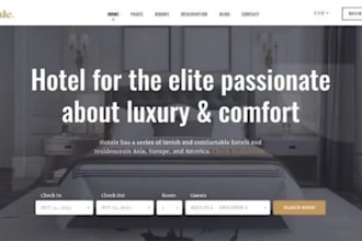 design hotel booking website, rental website, hotel website, vacation website
