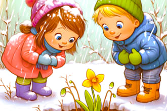 illustrate christian book, book illustration, children story book illustration