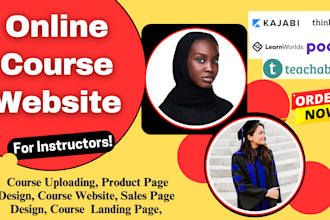 do podia, kajabi, thinkific, teachable sales page, product page, course website