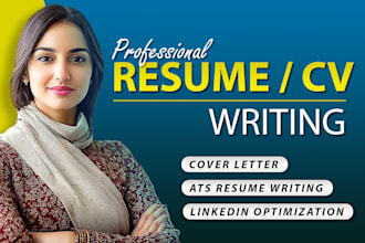 write professional resume, CV, cover letter and linkedin