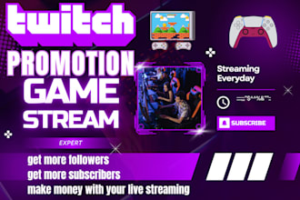 do organic twitch promotion username design twitch banner custom emotes logo