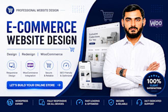 create design, redesign, ecommerce website by woo commerce