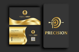 do modern, minimalist, luxury business card and logo design