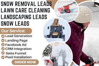 generate snow removal leads lawn care cleaning leads landscaping facebook ads