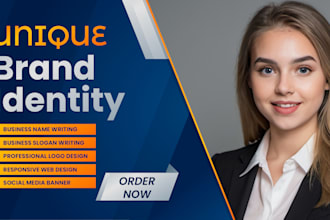 create your business name, slogan, logo and brand identity