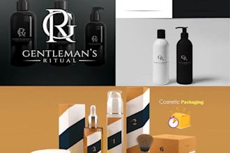 do design feminine skin care cosmetic logo or product packaging and label design