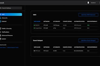 do unifi configuration and fix ubiquiti devices, network support, nas device