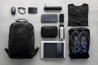 design duffle bag tech, tote packbag clothing tech pack flat sketch handbag