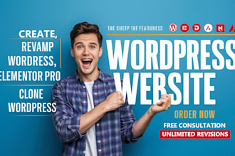 create responsive wordpress website design or blog