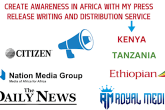do african press release writing and distribution kenya ethiopia tanzania sites