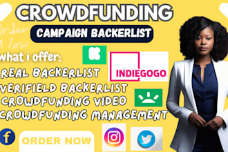 do crowdfunding backers list for kickstarter, indiegogo, gofundme campaign