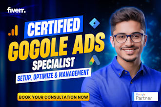 setup google ads adwords ppc campaigns, search, shopping ads, analytics 4, ga4