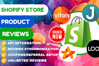 setup shopify store product reviews ali reviews loox judgeme vitals yotpo app