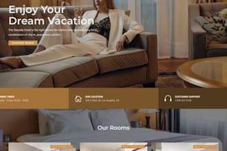 build hotel booking website property listing website vacation website