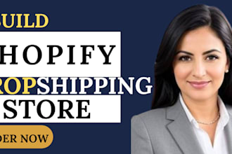 build passive income shopify dropshipping store or shopify website design