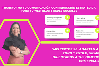 especialista en copywriting y storytelling