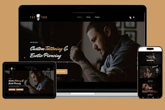 design tattoo shopify store tattoo website tattoo studio website tattoo store