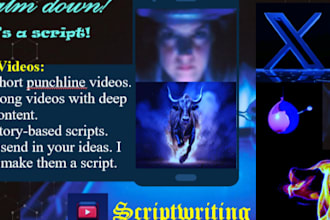 do youtube scriptwriting, voiceovers, screenwriting