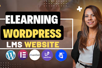 design e learning website lms education using wordpress learndash tutor lms