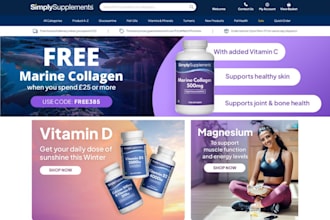 design shopify health wellness supplement website nutrition supplement website