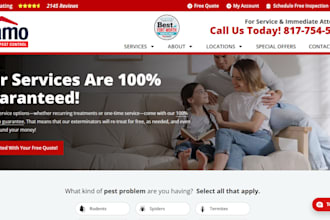 design pet control website pet junk removal cleaning website fumigation website