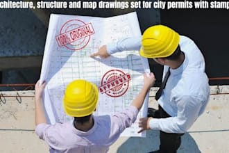 do licensed florida, california, usa architect building plan stamp for approval