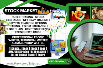 write ebook amazon KDP on stock market, forex trading, nft, crypto trading guide