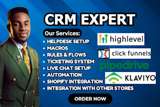 setup gohighlevel CRM click sales funnel  gohighlevel automation pipeline pro