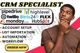 setup twilio flex sms campaign bitrix24 crm pipedrive monday hubspot gohighlevel