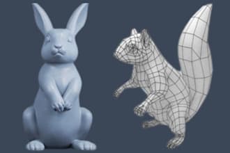 do 3d animal model, animal character design, animal rigging and animation