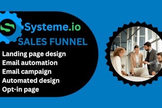 design systeme io landing page, sales funnel set up systeme io sales funnel