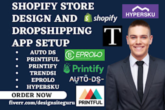 setup shopify dropshipping auto ds printful printify trendsi eprolo hypersku