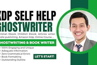 do book editing, self help ghostwriting, ebook writer, mental health formatting
