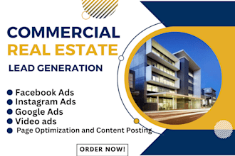 commercial real estate marketing leads property estate leads facebook google ads