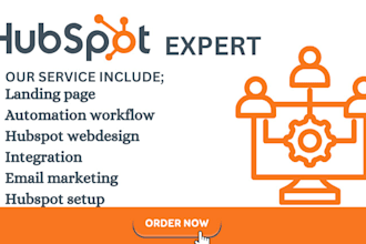 setup CRM hubspot, marketing and be your automation expert