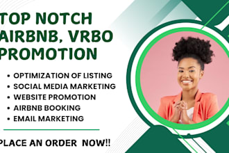 promote airbnb,booking,vrbo listing with advance marketing and optimization