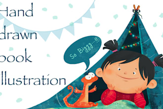 create children story book illustration, storybook illustration by procreate